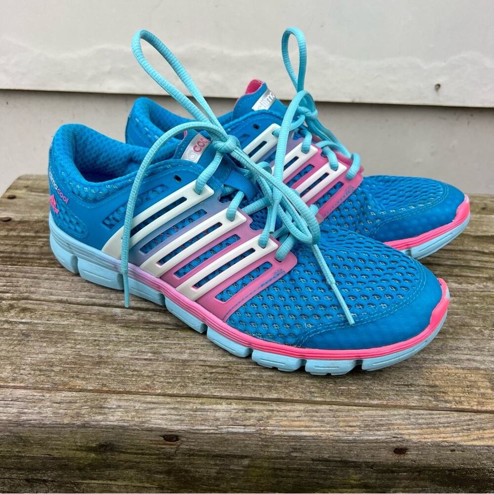 Adidas Women's ClimaCool Crazy Running Shoes Solar Blue/White/Pink C76437 Size 9